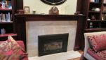 Tiled fireplace surround